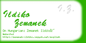 ildiko zemanek business card